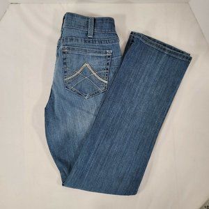 Ariat Real Denim 10017217 Straight Leg Jeans Stonewash Blue Womens 32 L